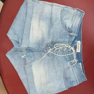 Pac Sun High Rise Super Stretch Lace Up Shortie, Size 29